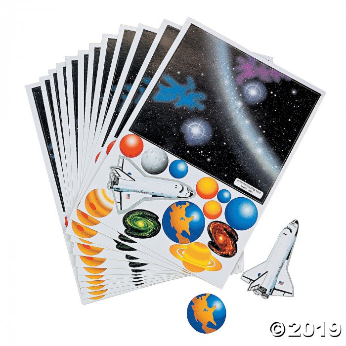 Solar System Sticker Scenes (Makes 12)
