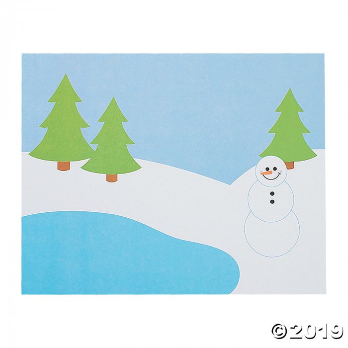 Winter Sticker Scenes (Per Dozen)