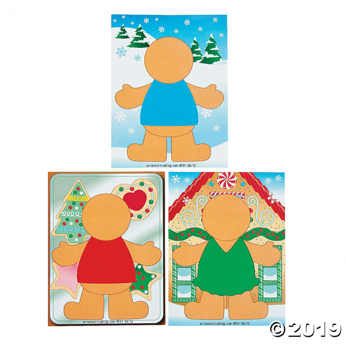 12 Gingerbread Man Sticker Sheets (Makes 12)