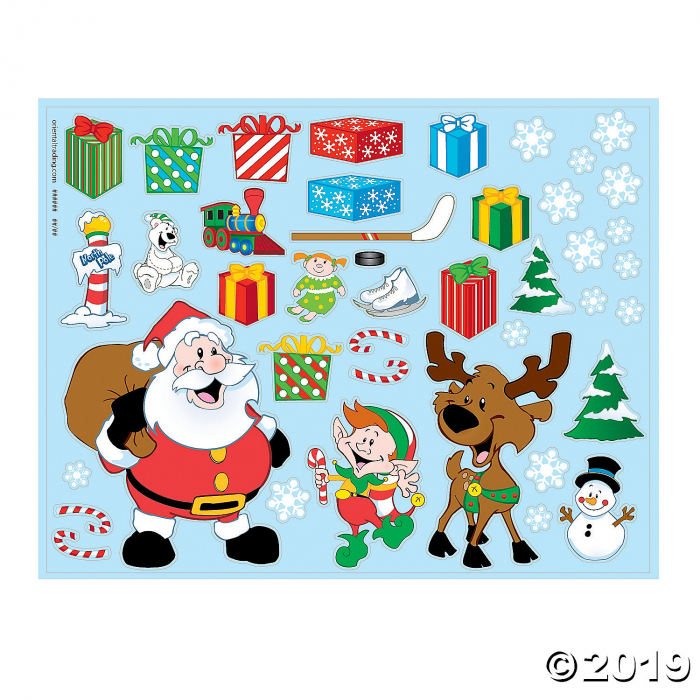 Fill Santa's Sleigh Sticker Scenes (Makes 12) | GlowUniverse.com