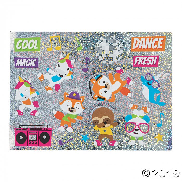 Dancing Animals Mini Sticker Scenes (Per Dozen)