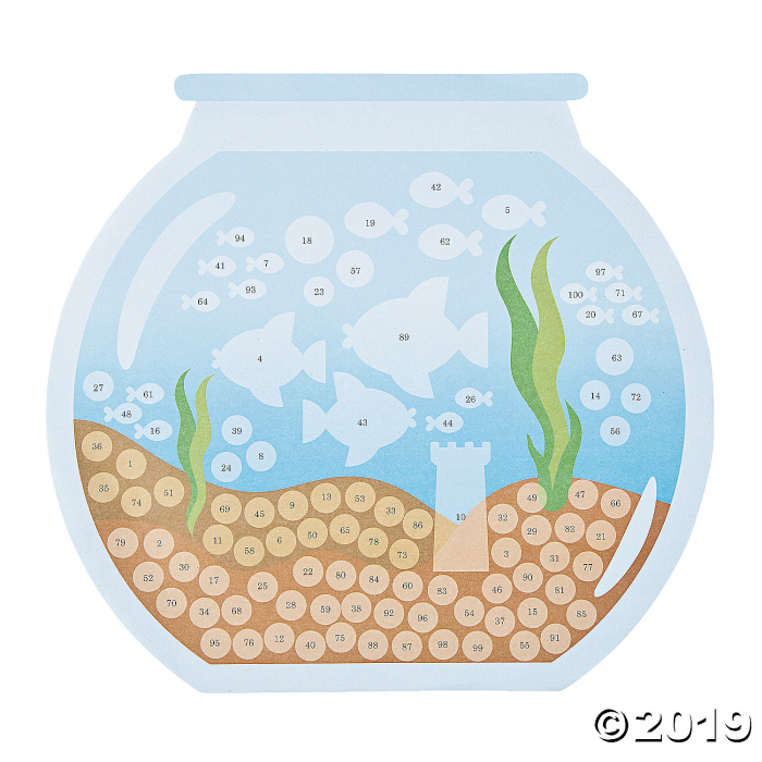 Count to 100 Fishbowl Sticker Scenes (Makes 12)