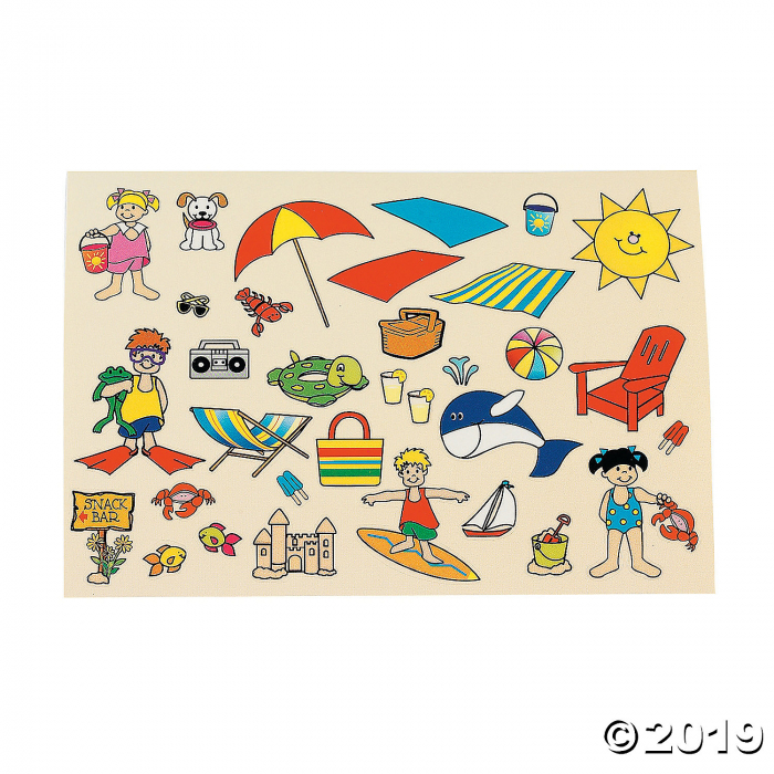 Mini Beach Sticker Scenes (Makes 12)
