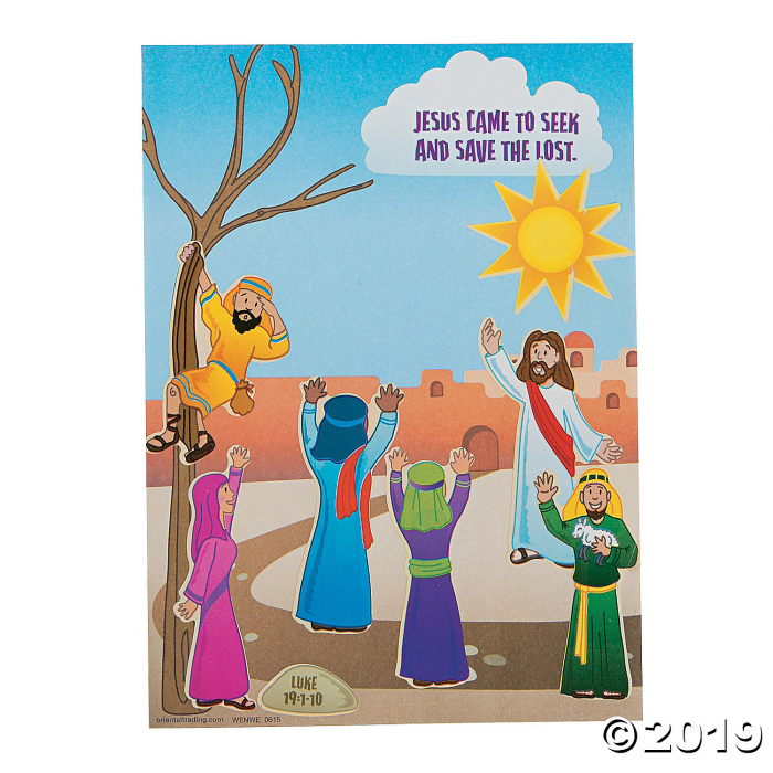 Zacchaeus Mini Sticker Scenes (Makes 12)