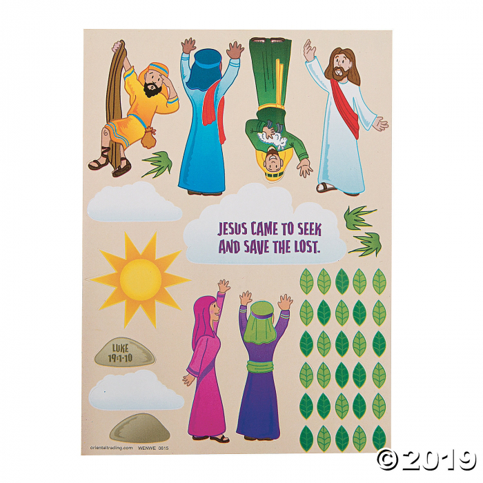 Zacchaeus Mini Sticker Scenes (Makes 12)