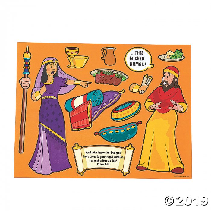Queen Esther Sticker Scenes (Per Dozen)