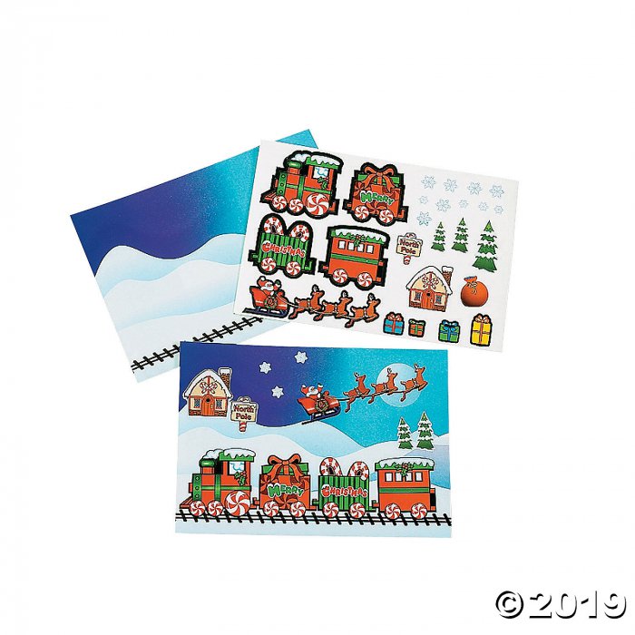 Christmas Train Mini Sticker Scenes (Makes 12)