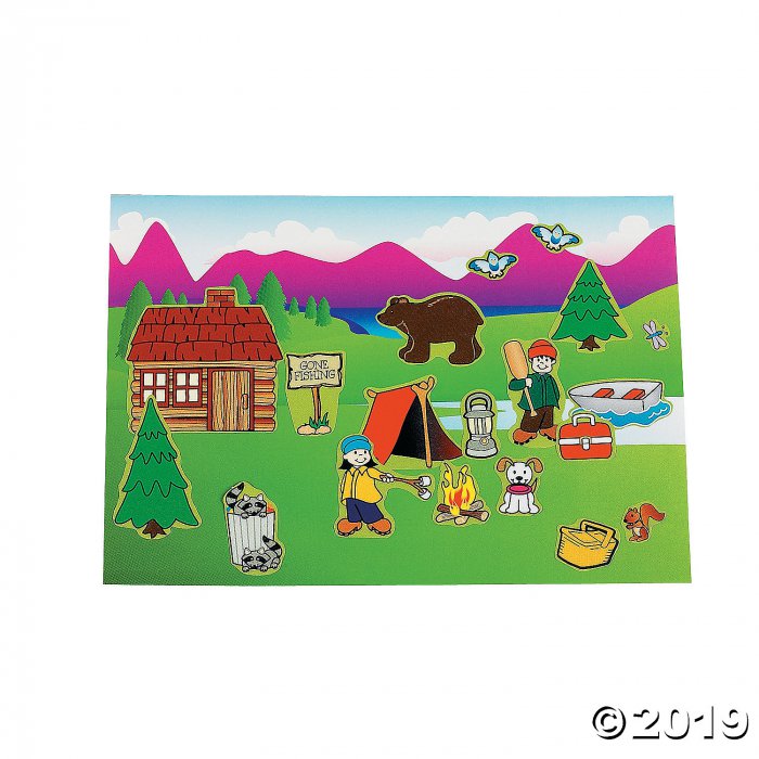 Mini Camping Sticker Scenes (Makes 12)
