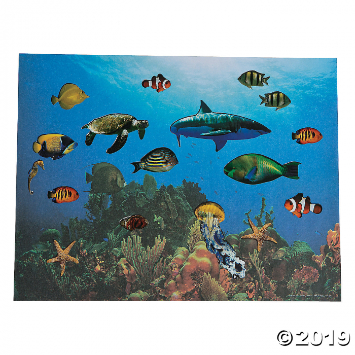 Realistic Under the Sea Sticker Scenes (Makes 12)