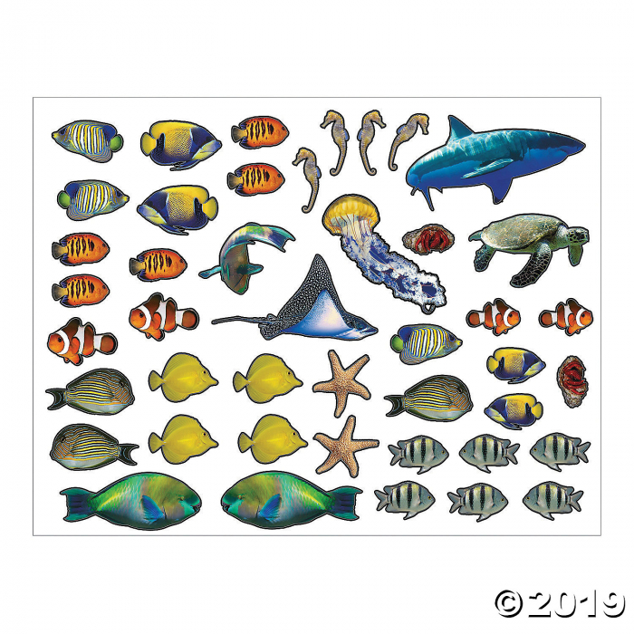 Realistic Under the Sea Sticker Scenes (Makes 12)