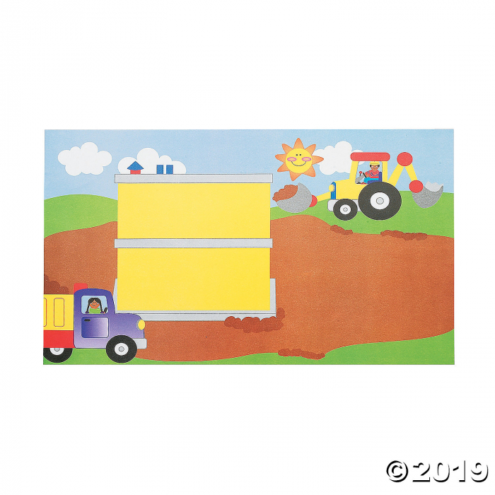 12 Design Your Own! Giant Construction Site Sticker Scenes (Makes 12