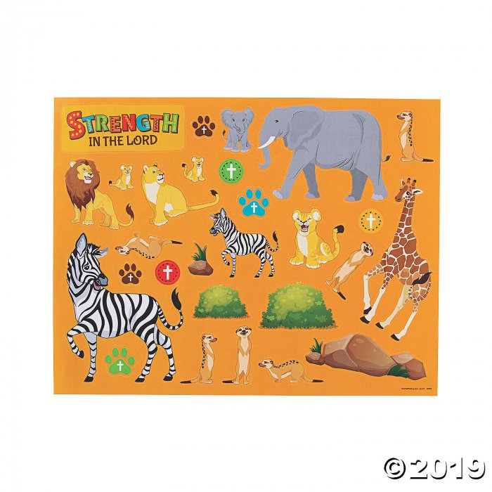 African Safari VBS Sticker Scenes (Per Dozen)