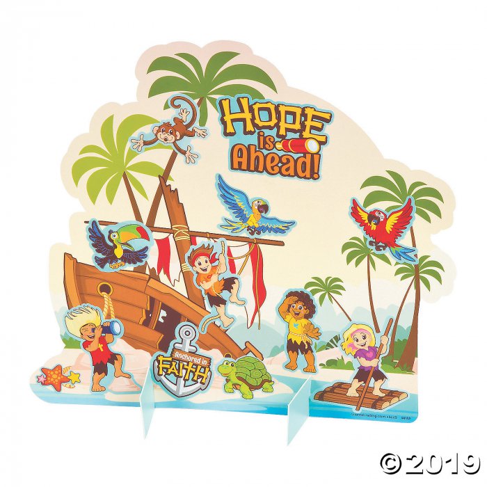 Island VBS Stand-Up Sticker Scenes (Makes 12)