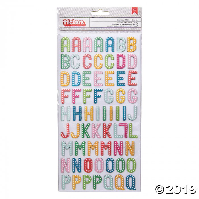 Dotty Letters Craft Foam Stickers, Crafts