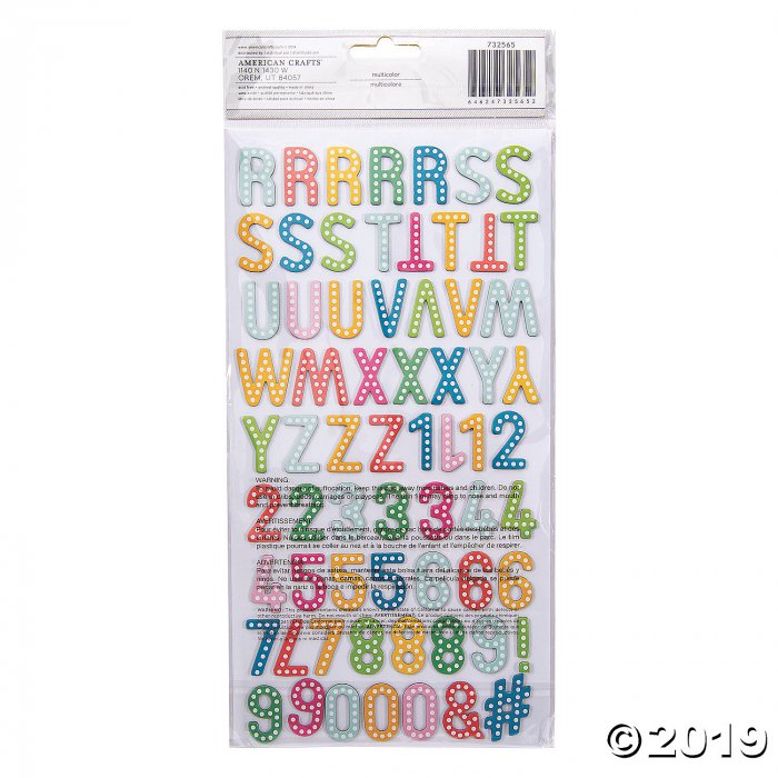 Thickers Colorful Alphabet Stickers