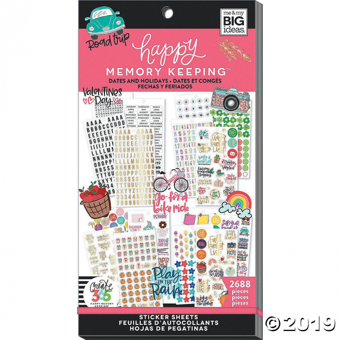 Happy Memory Keeping Sticker Value Pack-Dates & Holidays, 2688/Pkg (2688 Piece(s)) Happy Memory Keeping Sticker Value Pack-Dates & Holidays, 2688/Pkg (2688 Piece(s))