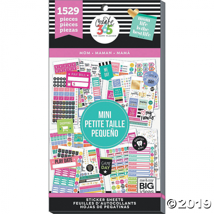 Happy Planner Sticker Value Pack-Mom - Mini, 1529/Pkg (1529 Piece(s))