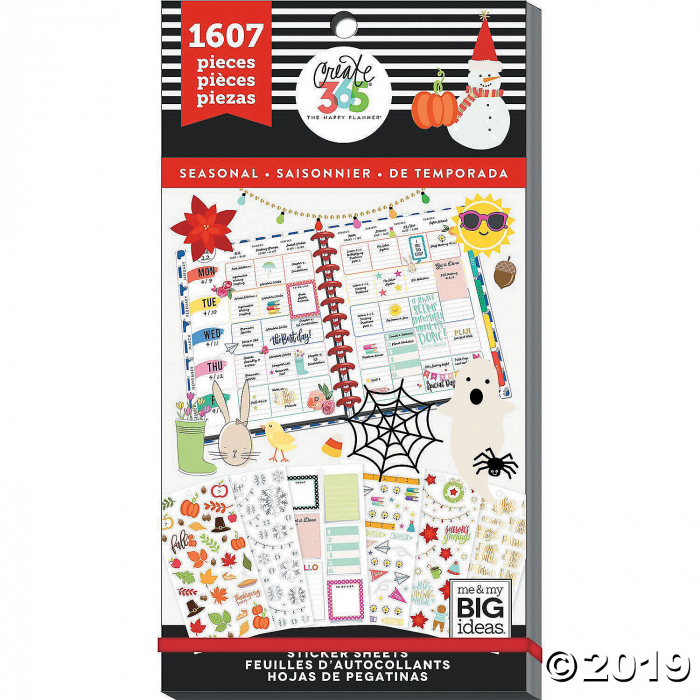 Happy Planner Sticker Value Pack-Seasonal, 1607/Pkg (1607 Piece(s))