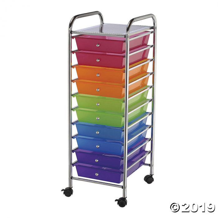Rolling Storage Cart W/10 Drawers- multi (1 Piece(s))