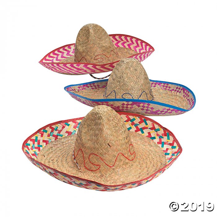 Adult's Embroidered Sombreros (Per Dozen)