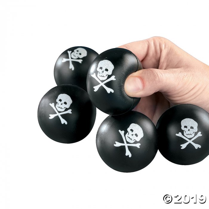 Mini Skull And Crossbones Stress Balls (24 Piece(s))