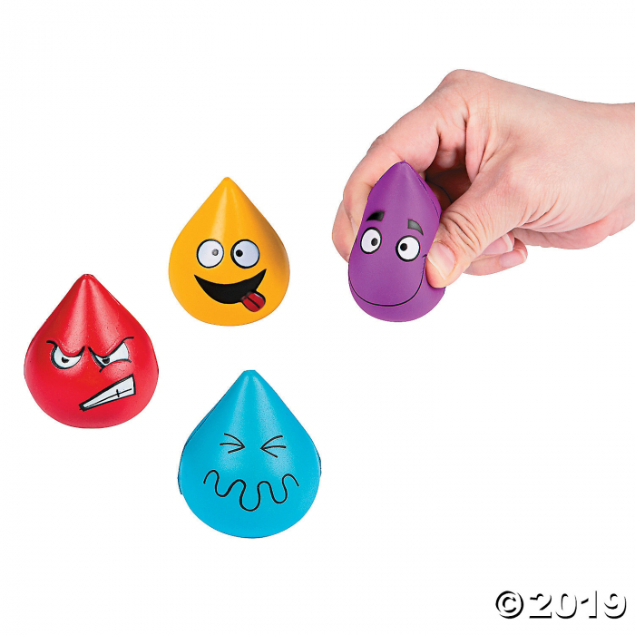 Teardrop Character Stress Toys (Per Dozen)