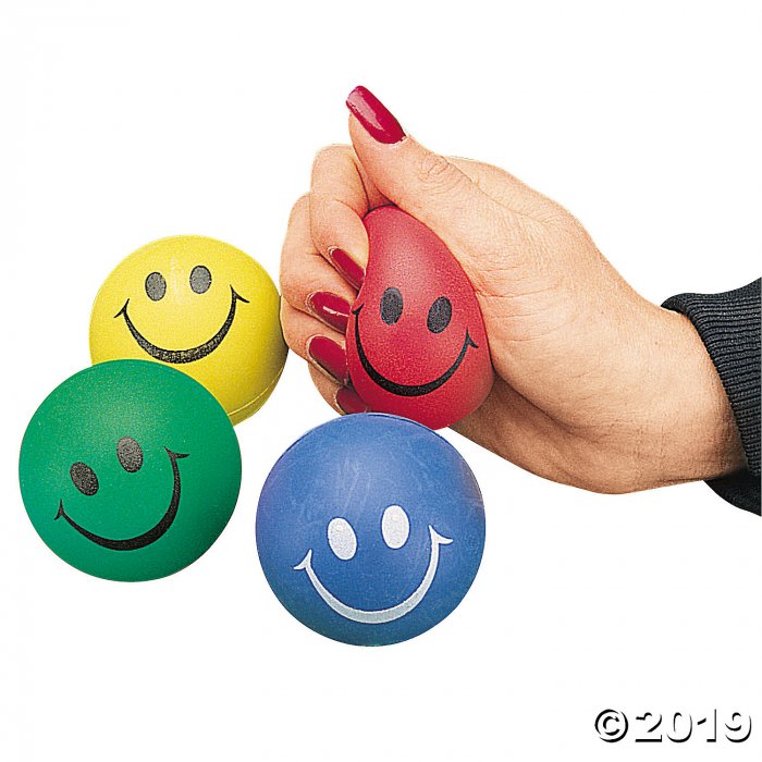 Smile Face Stress Balls (Per Dozen)
