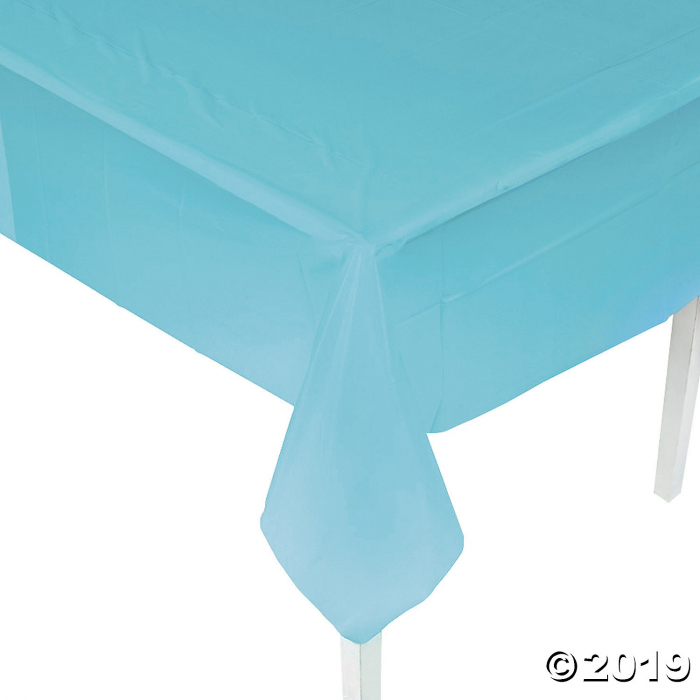 Light Blue Plastic Tablecloth