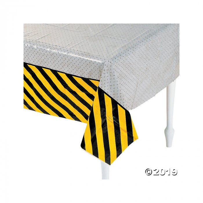 Construction Zone Plastic Tablecloth (1 Piece(s))