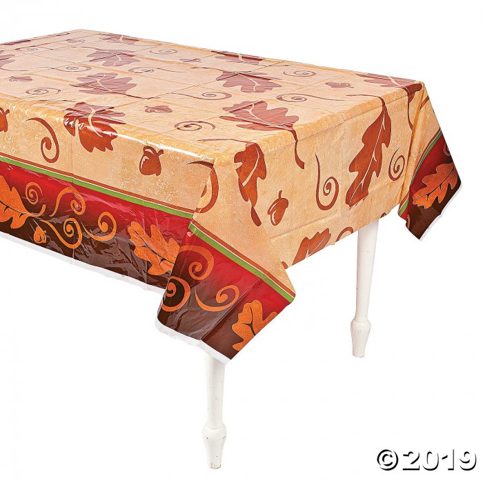 Thanksgiving Leaves Plastic Tablecloth (1 Piece(s))