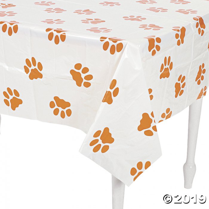 Puppy Paw Print Plastic Tablecloth (1 Piece(s))