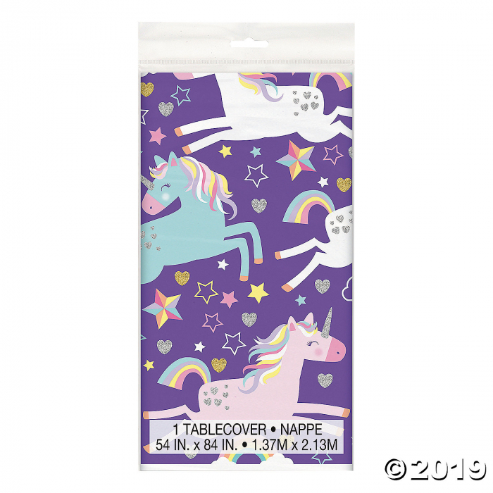 Unicorn Birthday Plastic Tablecloth (1 Piece(s)) Unicorn Birthday Plastic Tablecloth (1 Piece(s))