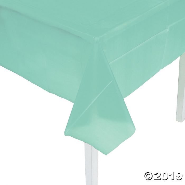 Mint Green Plastic Tablecloth