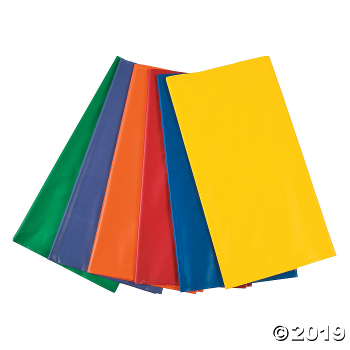 Colorful Plastic Tablecloth Assortment (Per Dozen)
