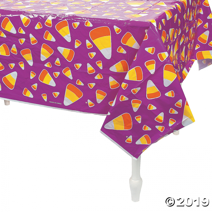 Candy Corn Plastic Tablecloth (1 Piece(s)) Candy Corn Plastic Tablecloth (1 Piece(s))