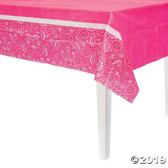 Pink Cowgirl Plastic Tablecloth (1 Piece(s))