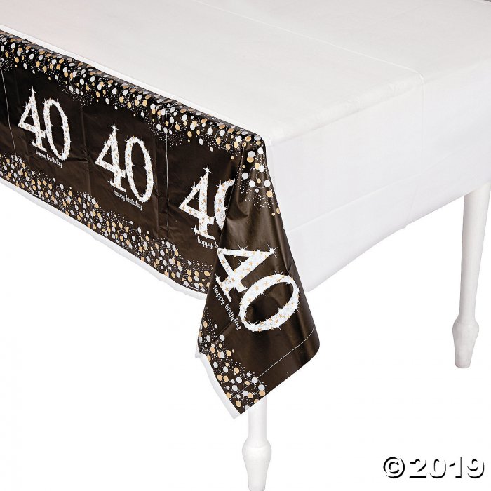 Sparkling Celebration 40th Birthday Tablecloth (1 Piece(s))