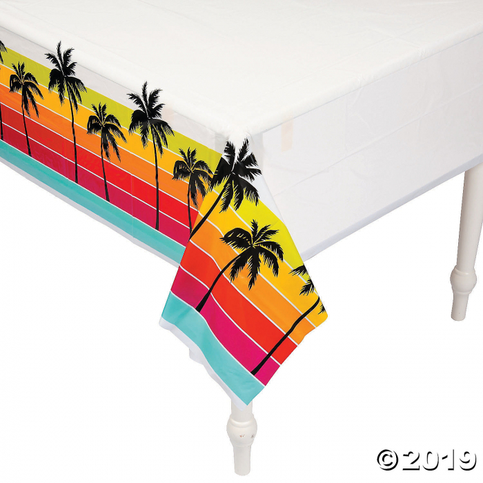 Bright Palm Tree Plastic Tablecloth (1 Piece(s))