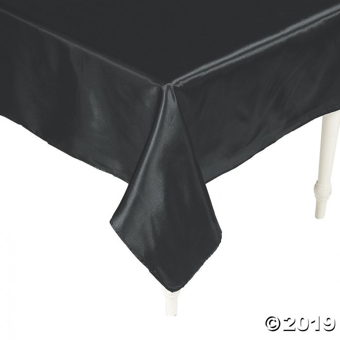 Black Rectangle Polyester Tablecloths - 54" x 126 (1 Piece(s))