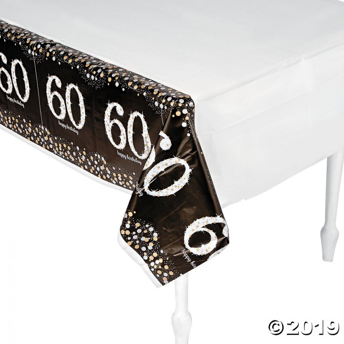 Sparkling Celebration 60th Birthday Tablecloth (1 Piece(s))