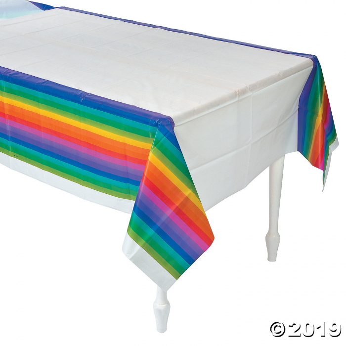 Rainbow Plastic Tablecloth (1 Piece(s))