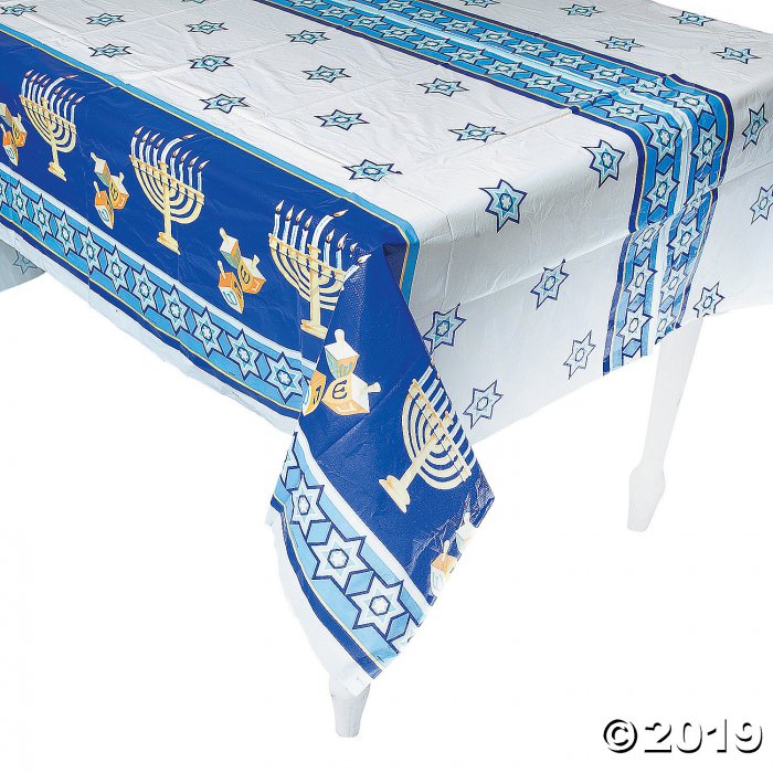 Happy Hanukkah Plastic Tablecloth (1 Piece(s))