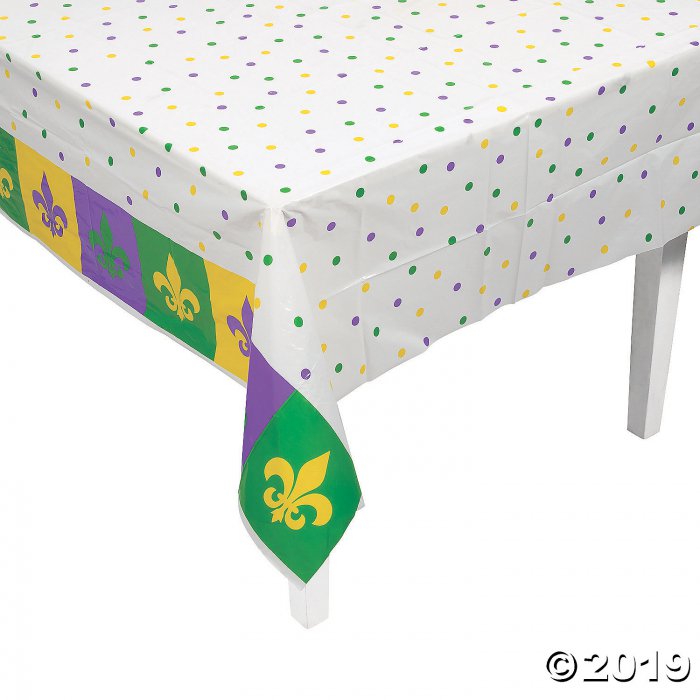 Mardi Gras Plastic Tablecloth (1 Piece(s))
