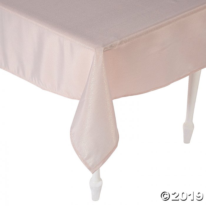 Rose Gold Metallic Polyester Tablecloth - 60" x 84 (1 Piece(s))