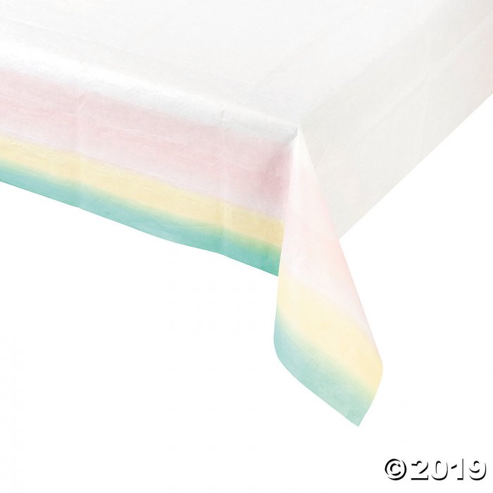 Pastel Rainbow Paper Tablecloth (1 Piece(s))