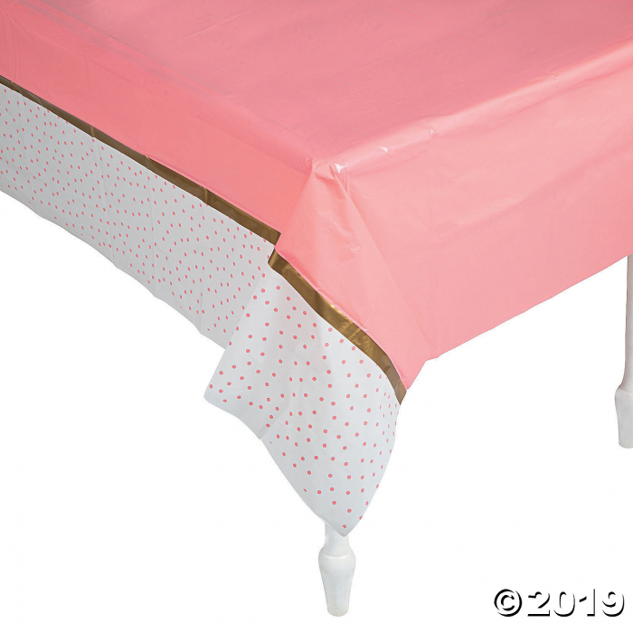 Floral Plaid Bridal Shower Plastic Tablecloth (1 Piece(s))
