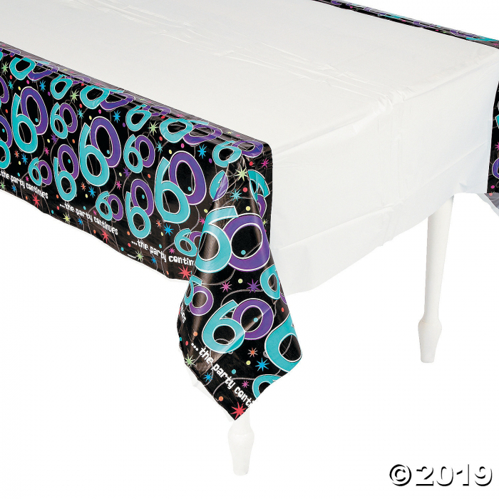 The Party Continues 60th Birthday Tablecloth (1 Piece(s))