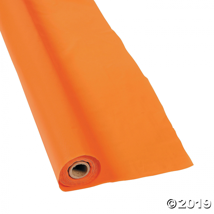 Orange Plastic Tablecloth Roll (100 ft)