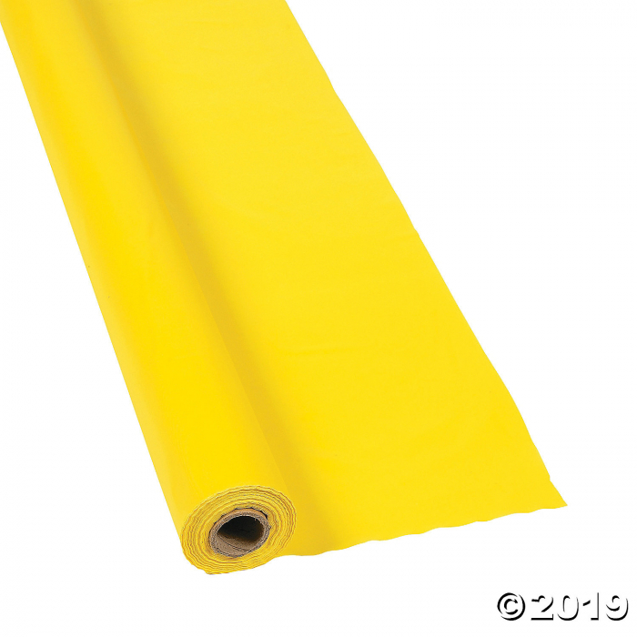 Yellow Plastic Tablecloth Roll (100 ft) Yellow Plastic Tablecloth Roll (100 ft)