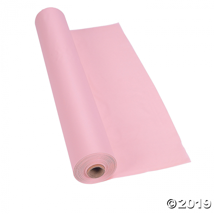 Pink Plastic Tablecloth Roll (100 ft) Pink Plastic Tablecloth Roll (100 ft)